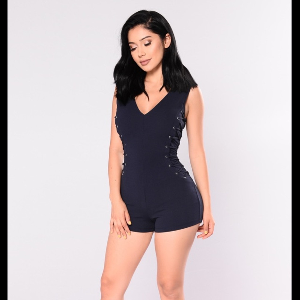 Blue Fashion Nova romper!